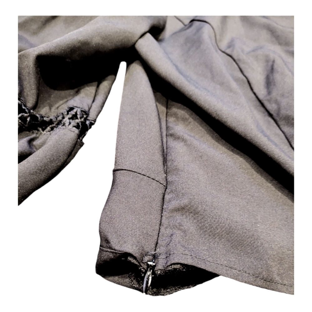 Milk & Honey Black V-Neck Puff Sleeve Tie Blouse - Picture 7 of 8